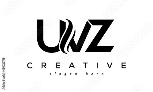 Letter UVZ creative logo design vector	 photo