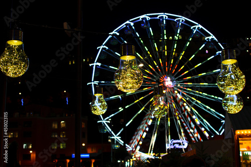 Monaco Christmas Market at night