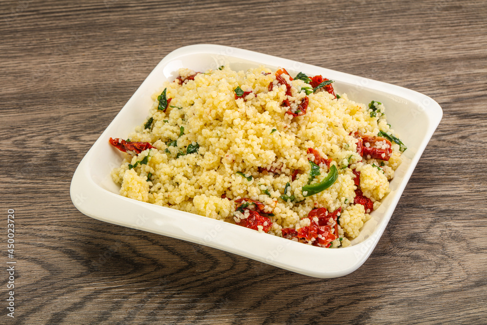 Vegetarian uisine - couscous with vegetables Vegetarian uisine - couscous with vegetables