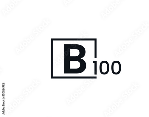 B100, 100B Initial letter logo