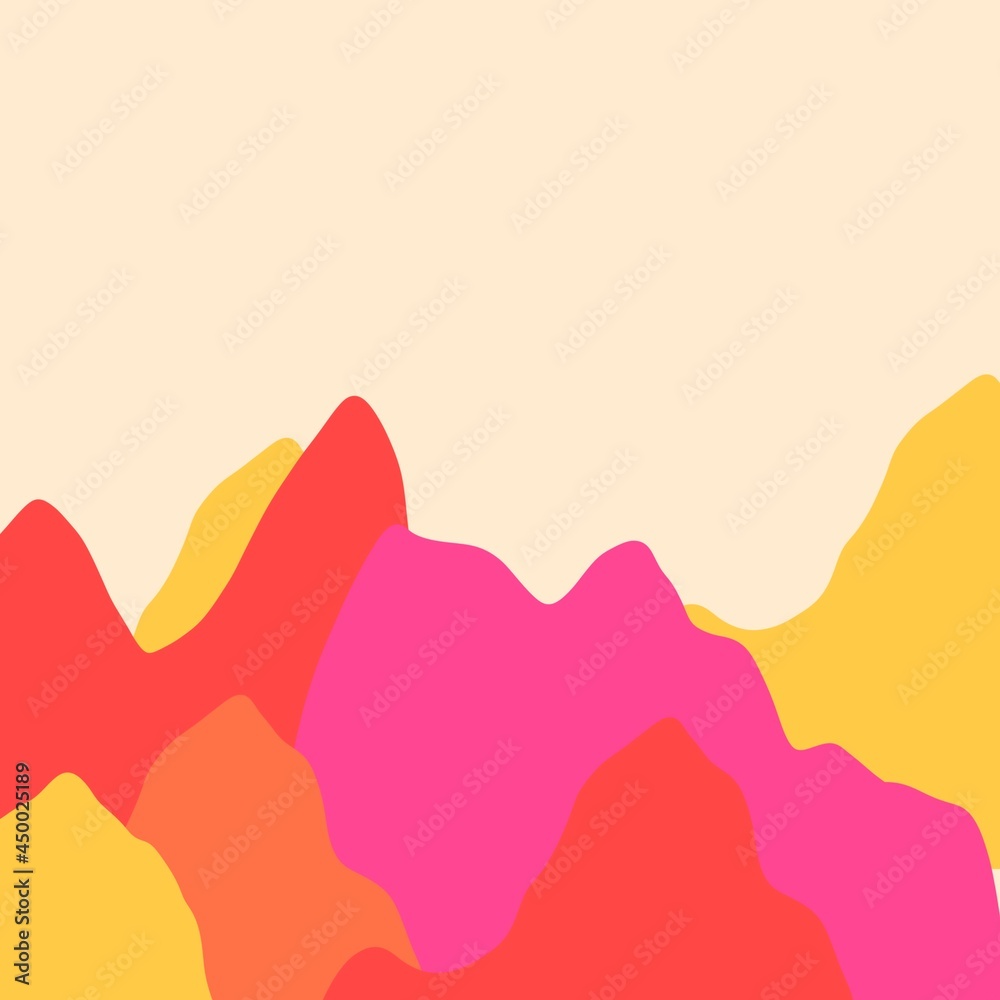 Colorful waves abstract background. Flat style illustration Colorful waves abstract background. Flat style illustration