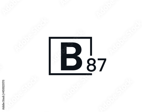 B87, 87B Initial letter logo