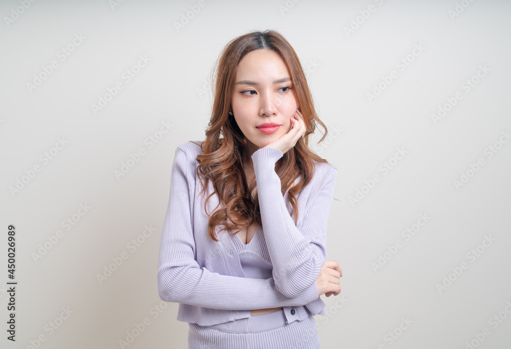 portrait beautiful woman with happy feeling and smiling portrait beautiful woman with happy feeling and smiling