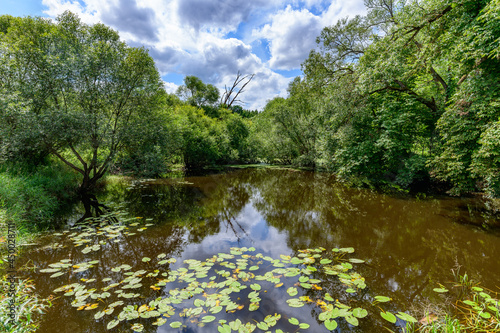 river lainsitz in the lower austrian region waldviertel photo