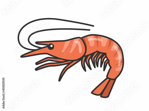 茹でたエビのイラスト