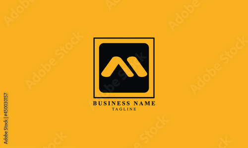 AM, MA, Abstract initial monogram letter alphabet logo design