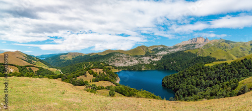 Fototapeta Naklejka Na Ścianę i Meble -  View on mountain lake MaralGol in Azerbaijan