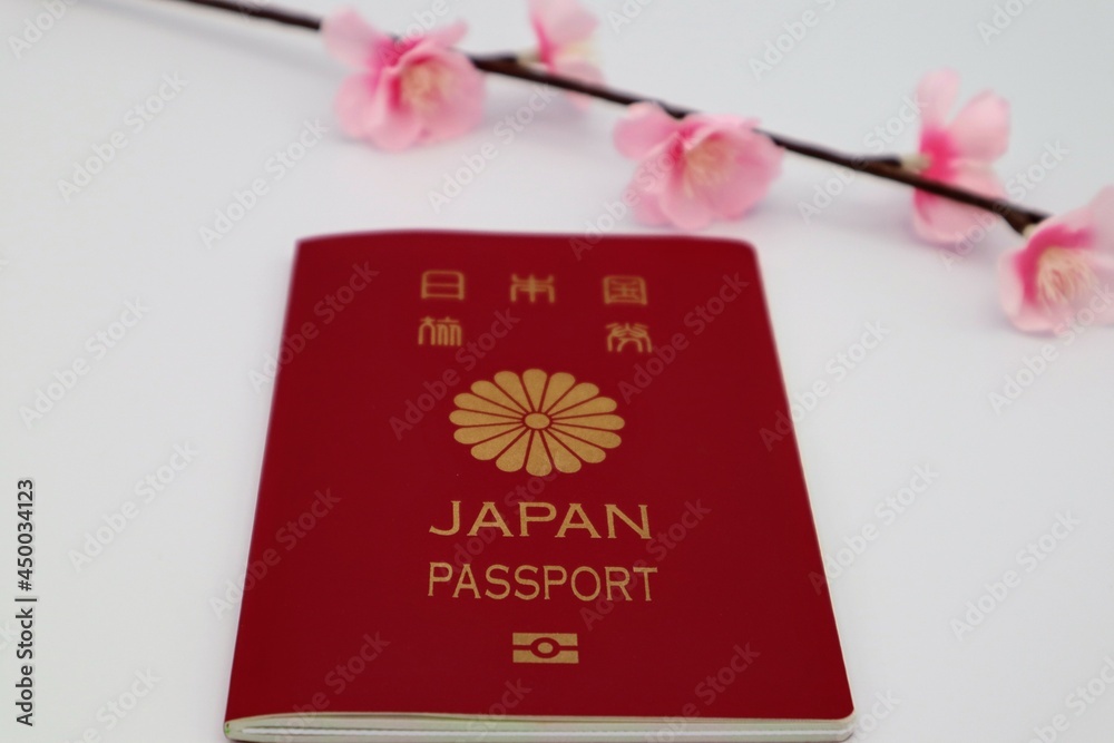 日本のパスポートのクローズアップ