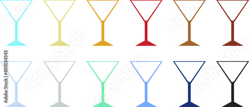 Vector of the cocktail glass