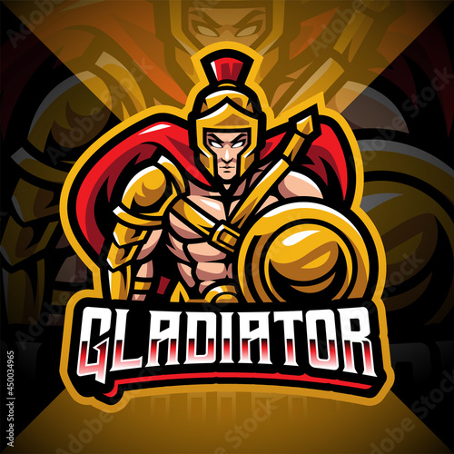 Gladiator esport mascot logo design