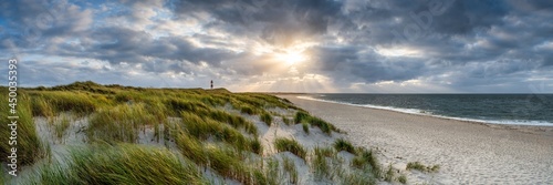 Dune beach panorama on the island of Sylt, Schleswig-Holstein, Germany