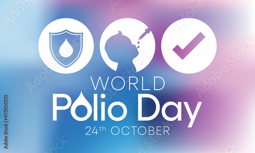 World Polio day is observed every year on October 24, poliomyelitis is a disabling and life-threatening disease caused by the poliovirus. Vector illustration