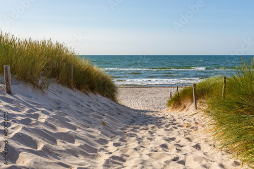Fototapeta Naklejka Na Ścianę i Meble -  Access to Baltic Sea Beach at Graal-Müritz, Mecklenburg Western-Pomerania, Germany