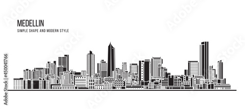 Cityscape Building Abstract Simple shape and modern style art Vector design - Medellin © ananaline