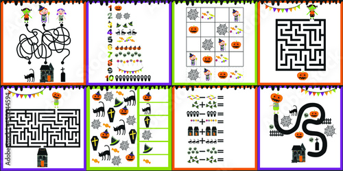 Halloween maze game for kids.