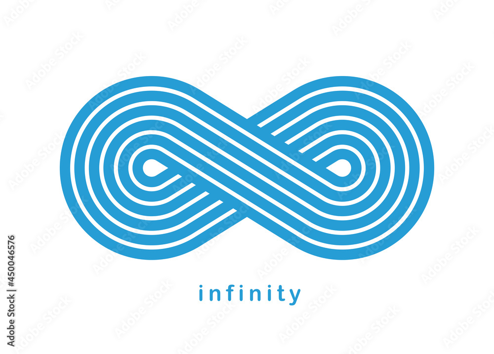 Infinity symbol linear style vector sign isolated on white background, Mobius endless loop line art logo or emblem, forever time cycle concept. Infinity symbol linear style vector sign isolated on white background, Mobius endless loop line art logo or emblem, forever time cycle concept.