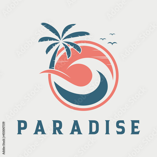 Basic RGB a very simple logo design with the concept of paradise or vacation