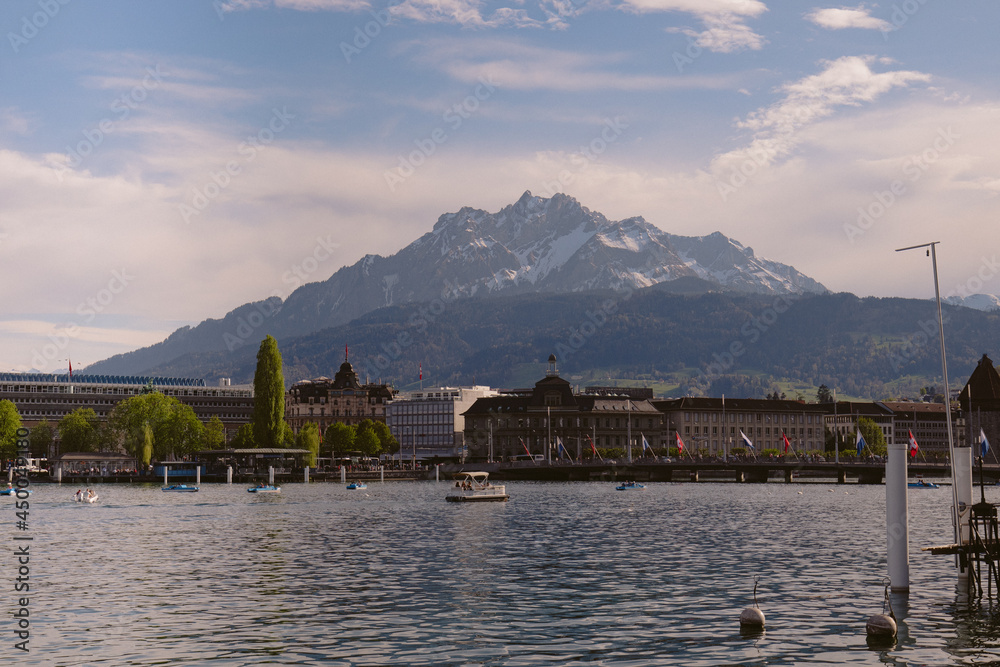 Lake and Mountain view in Switzerland Lake and Mountain view in Switzerland