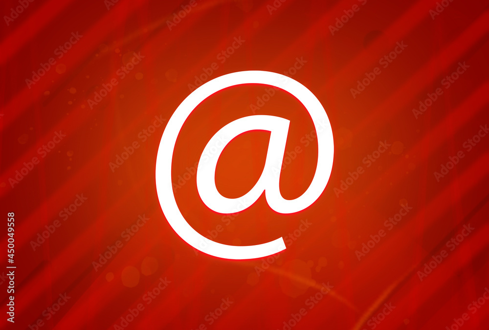 Φωτογραφία Email address icon isolated on abstract red gradient magnificence background