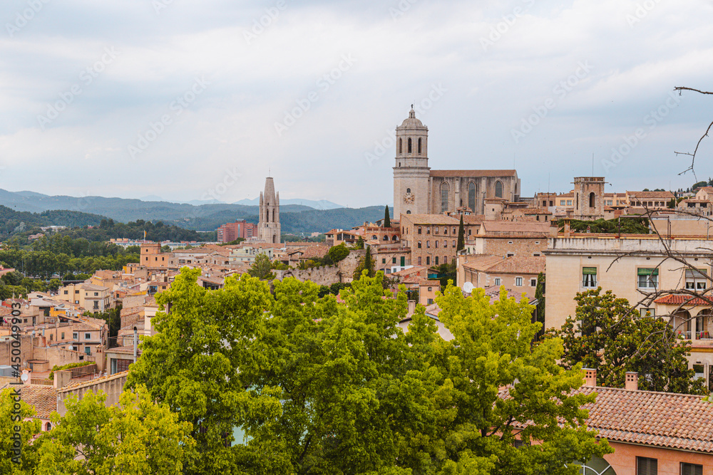 Panoramic view of Girona, Spain
