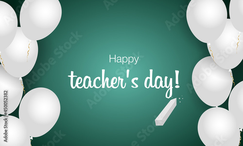 Happy teacher's day! The best teacher in the world! Vector concept banner for world teachers day