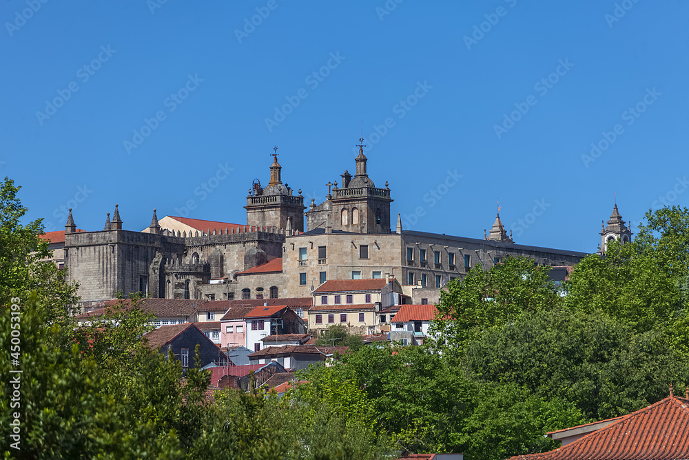 View at the Viseu city, with Cathedral of Viseu on top, Se Cathedral de Viseu, architectural icons of the city
