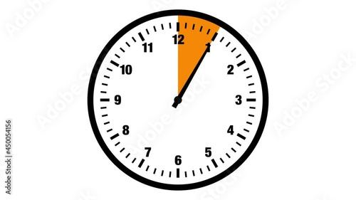 Video Schwarze Stoppuhr 60 Sekunden/Minuten Orange