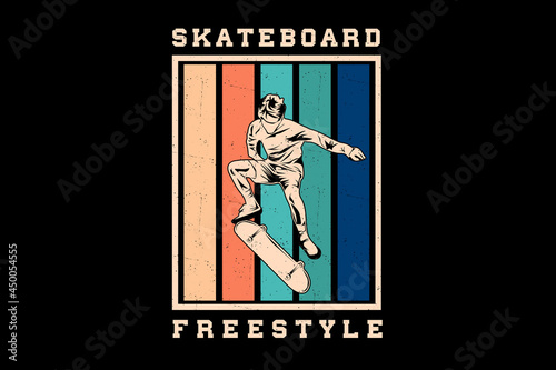 Skateboard freestyle silhouette design