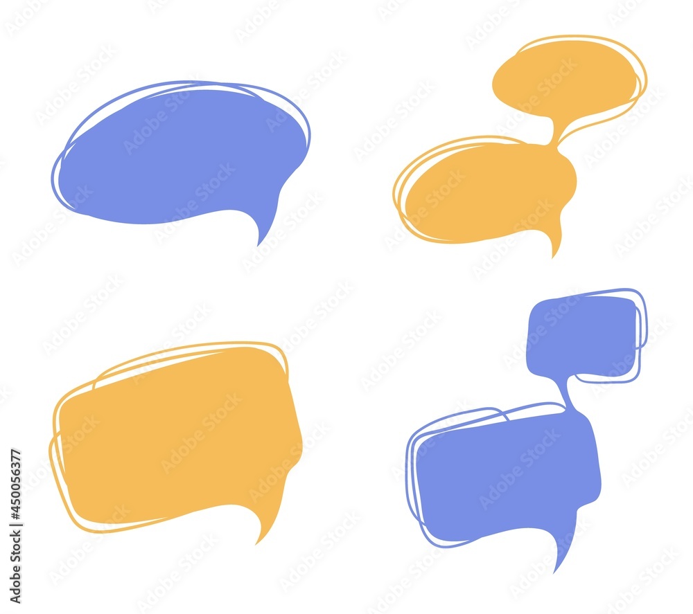 Speech bubbles set. Vector illustration.