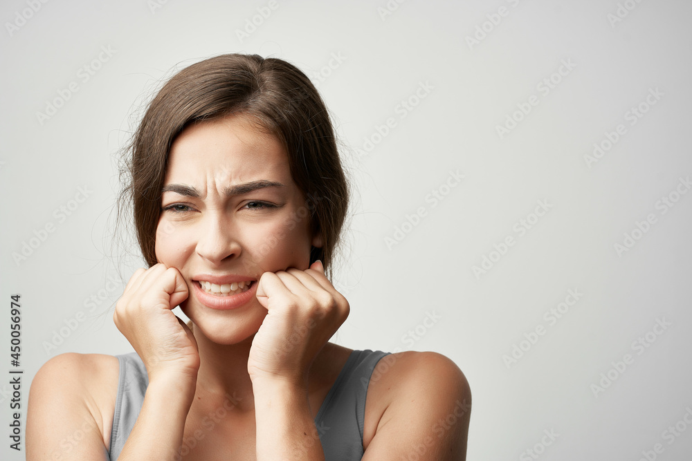 disgruntled woman with dental pain health problems dentistry disgruntled woman with dental pain health problems dentistry