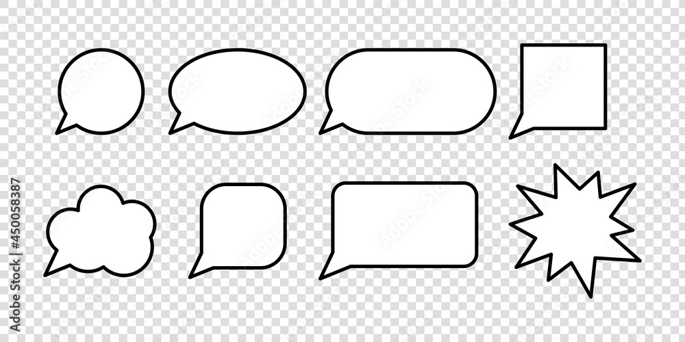 Chat and speech bubble icons set, Vector illustration eps.10 Chat and speech bubble icons set, Vector illustration eps.10