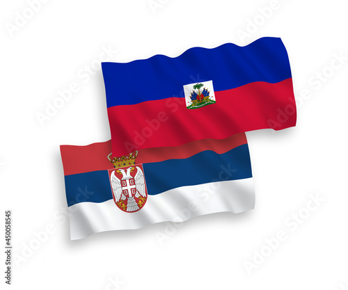 Free Download Flags of Republic of Haiti and Serbia on a white background - GFXLoad