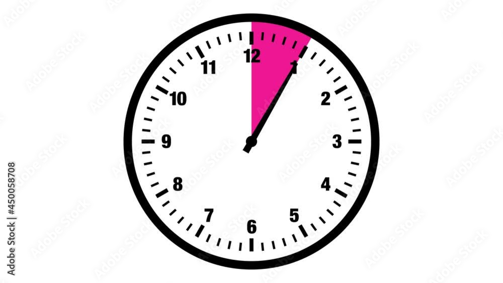 Video Schwarze Stoppuhr 60 Sekunden/Minuten Pink Video Schwarze Stoppuhr 60 Sekunden/Minuten Pink