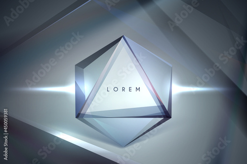 Abstract crystal background with light effect
