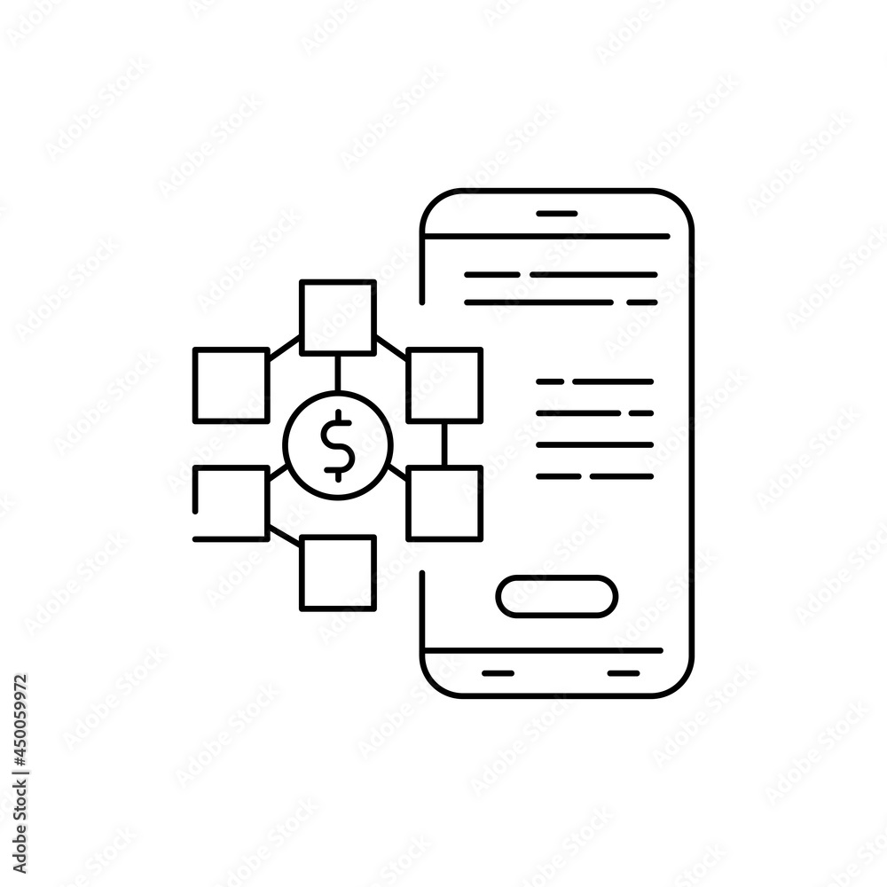 DApp sign olor line icon. Pictogram for web page, mobile app, promo. DApp sign olor line icon. Pictogram for web page, mobile app, promo.