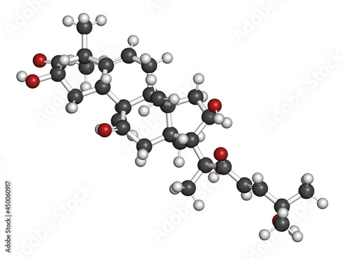 Cucurbitacin D bitter molecule. 3D rendering. photo