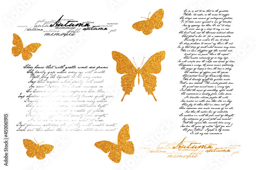 Vintage word- art. William Shakespeare Sonnet number 5 and part of 
