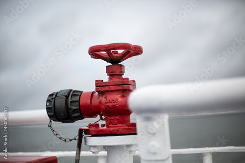 Red pipe hydrant