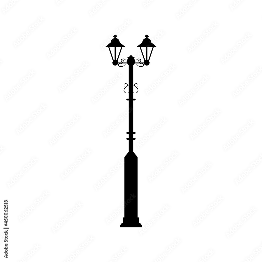 Garden lamp icon vector design, Garden lamp silhouette vector. Vector illustration eps.10
