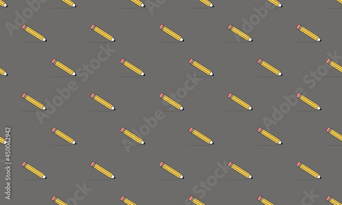 pencils Vector Art, Pencils with Dark background, a pencil with eraser, wooden Pencil Pattern, Pencils illustration, Pattern Art, seamless pattern
