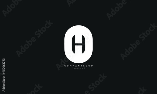 OH, HO, Abstract initial monogram letter alphabet logo design