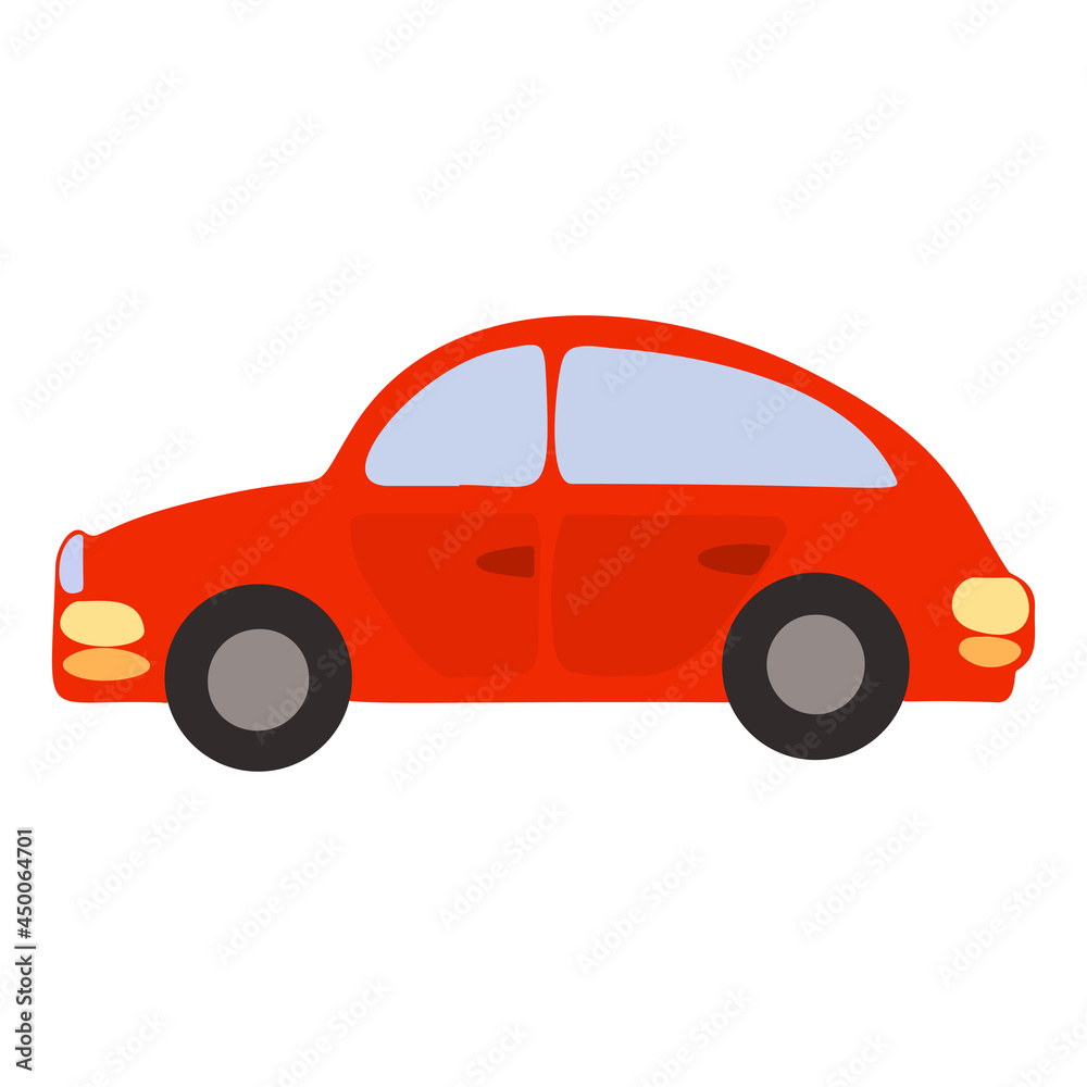 Car list icon. Flat style vector illustration. toy car icon