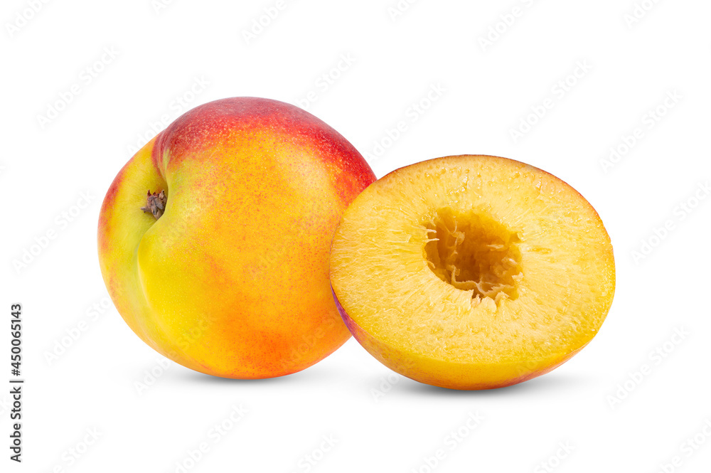 Nectarine fruit isolated