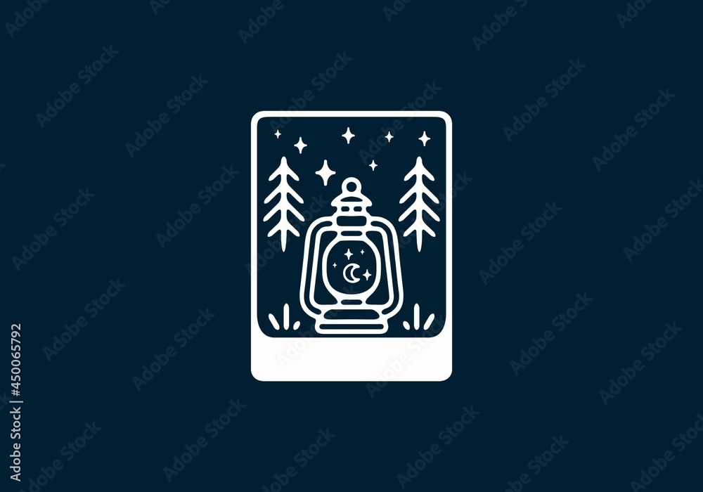 Outdoor lantern in rectangle shape illustration Outdoor lantern in rectangle shape illustration