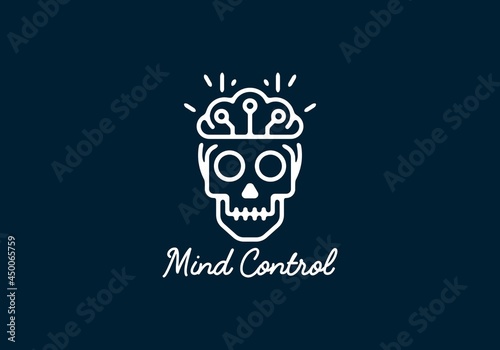 Mind control line art illustration