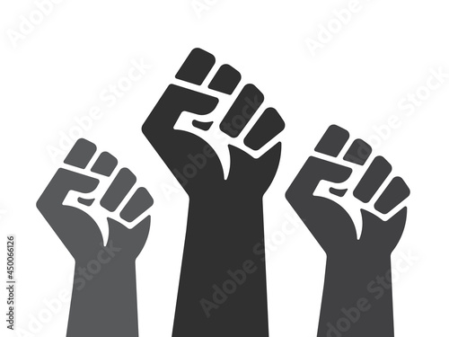Revolution Protest Raised Fist Symbol. Vector illustration.