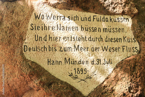 Historischer Weserstein in Hann. Münden photo