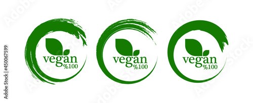 vegan icon on white background 