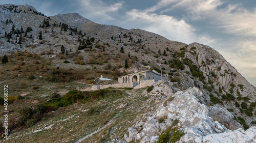 Kelia Panagia On the top of the Agion Oros (Athos Mountain) in Greece photo