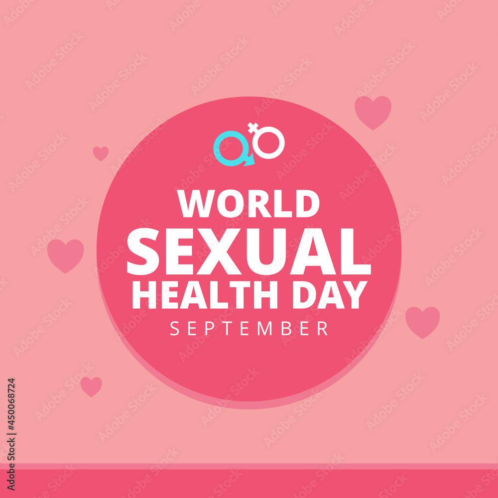 World Sexual Health Day vector illustration poster concept design. Flat graphic design style banner